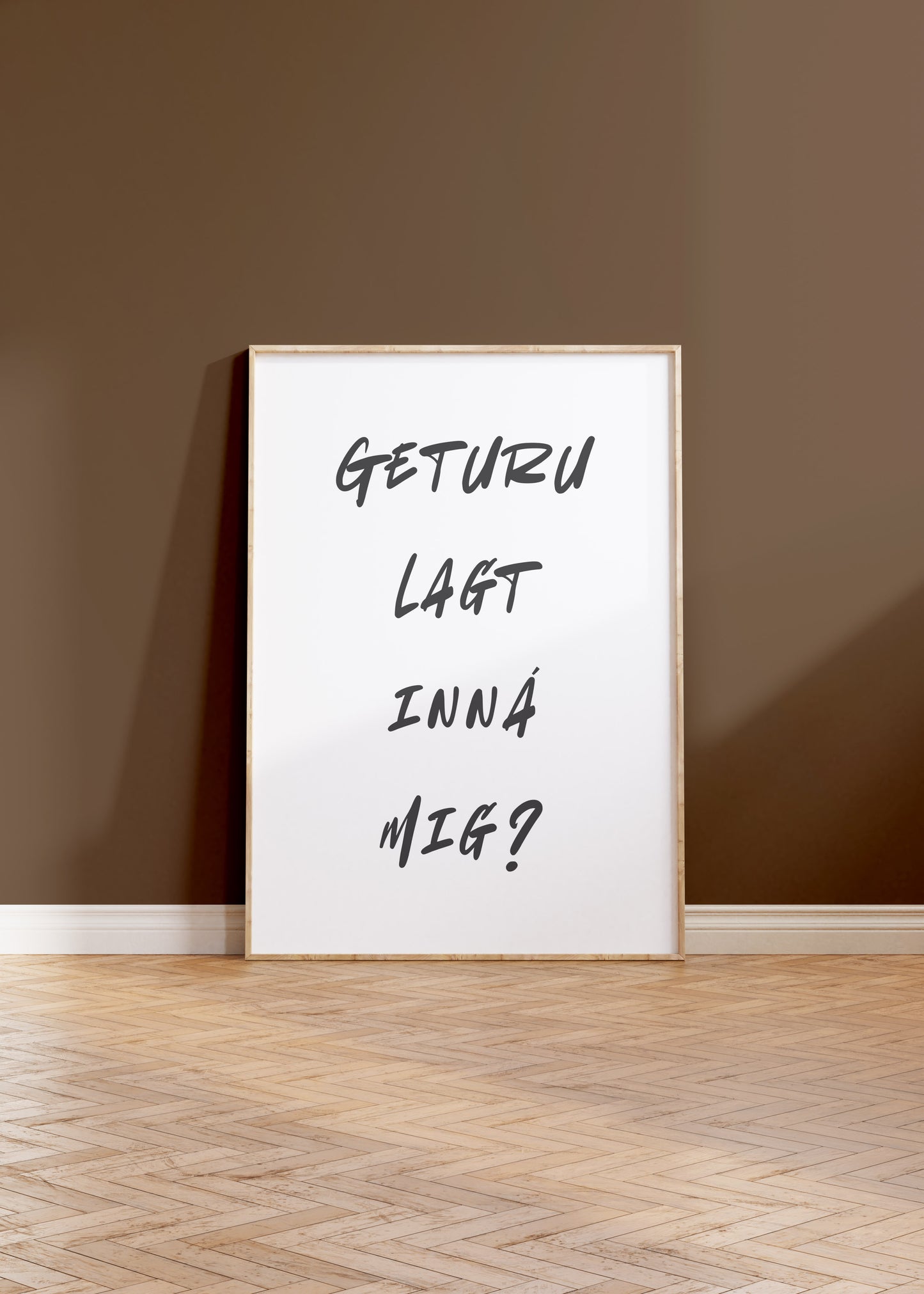 Veggspjald: Geturu lagt inná mig?