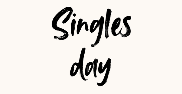 Veggspjöld á Singles Day afslætti