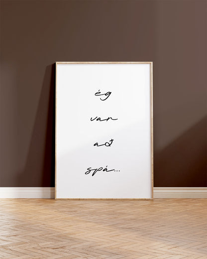 Veggspjald: Ég var að spá...